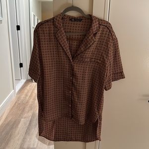 Zara pattern "silk" top
